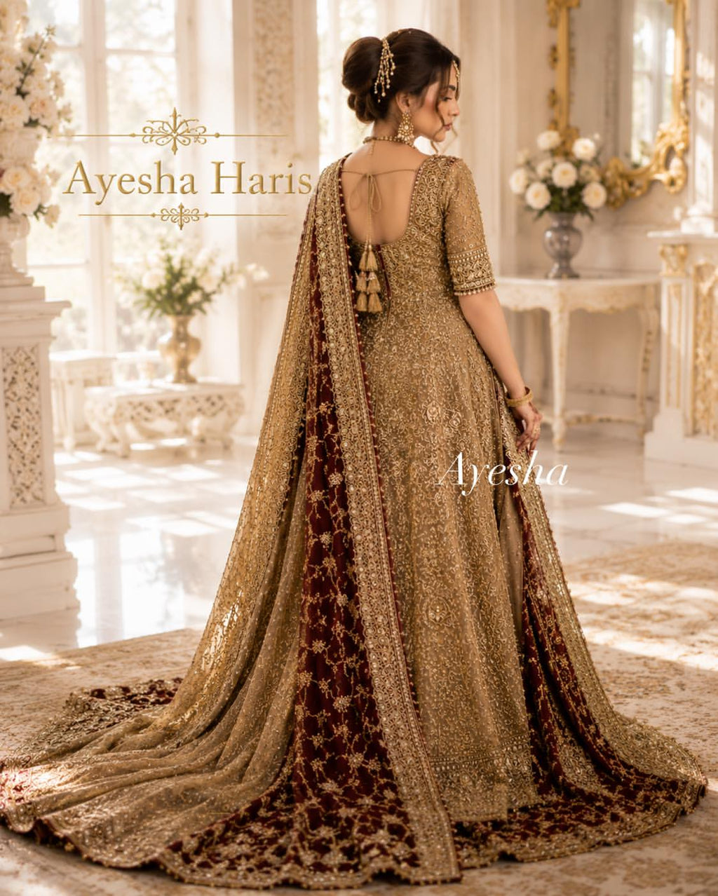 Imperial Gold Bridal Couture by Ayesha Haris