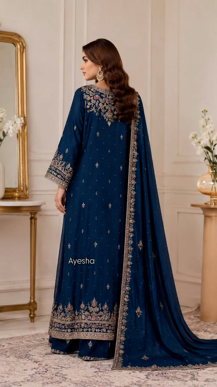 Handcrafted Pearl Embellished 3-Piece Luxury Set