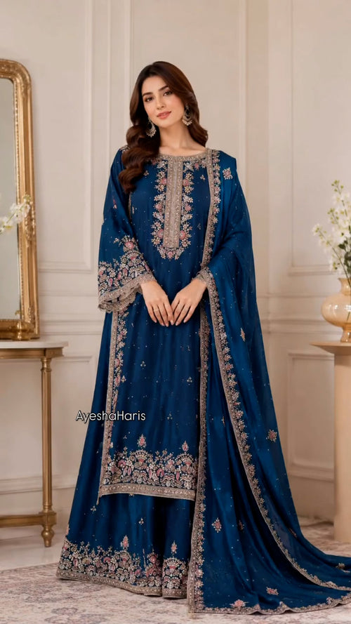 Handcrafted Pearl Embellished 3-Piece Luxury Set