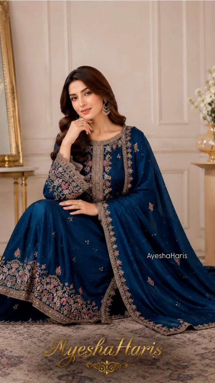 Handcrafted Pearl Embellished 3-Piece Luxury Set