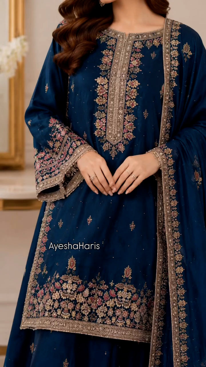 Handcrafted Pearl Embellished 3-Piece Luxury Set
