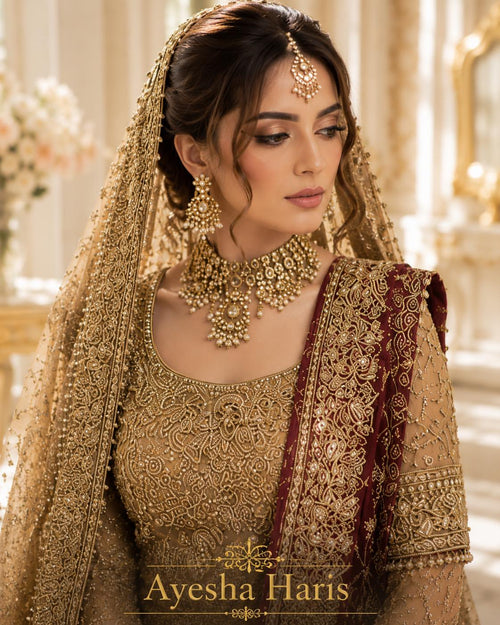 Imperial Gold Bridal Couture by Ayesha Haris